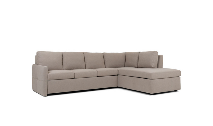 American Leather Bentley White Fabric 3-seater Sectional Sleeper Sofa