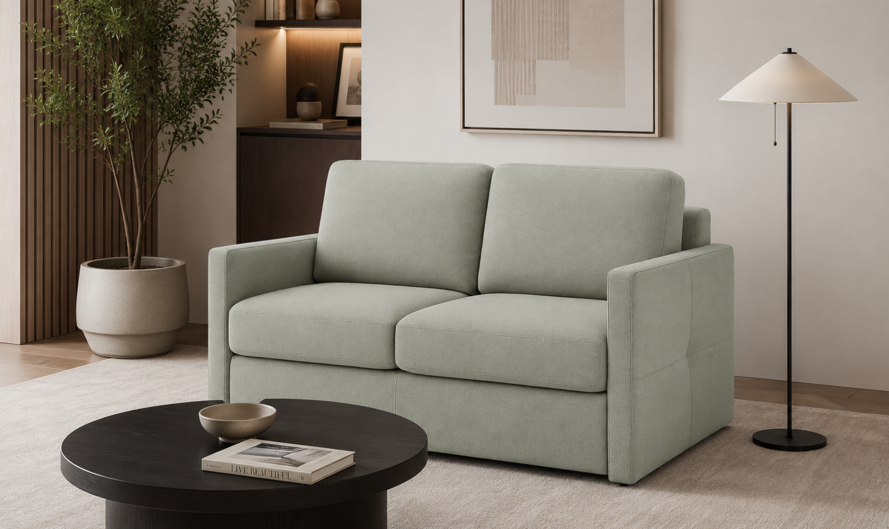 American Leather Bentley Today Sleeper Sofa With Petite Track Arms
