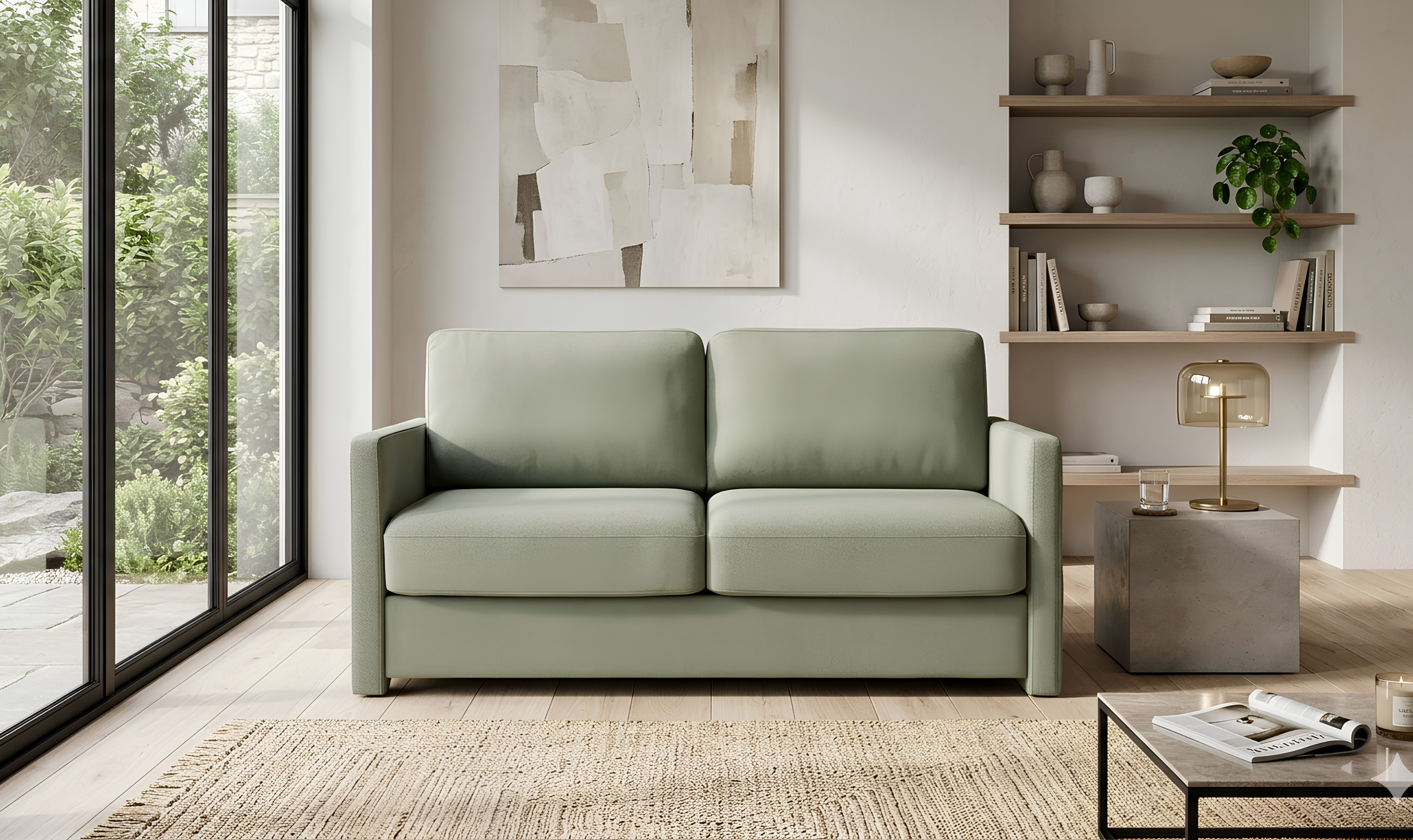American Leather Bentley Today Sleeper Sofa With Petite Track Arms