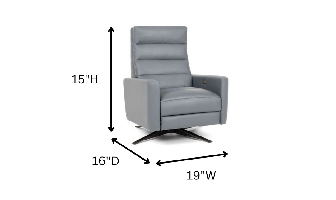 American Leather Cirrus Comfort Air Echo Extra Large Recliner Chair in Gray
