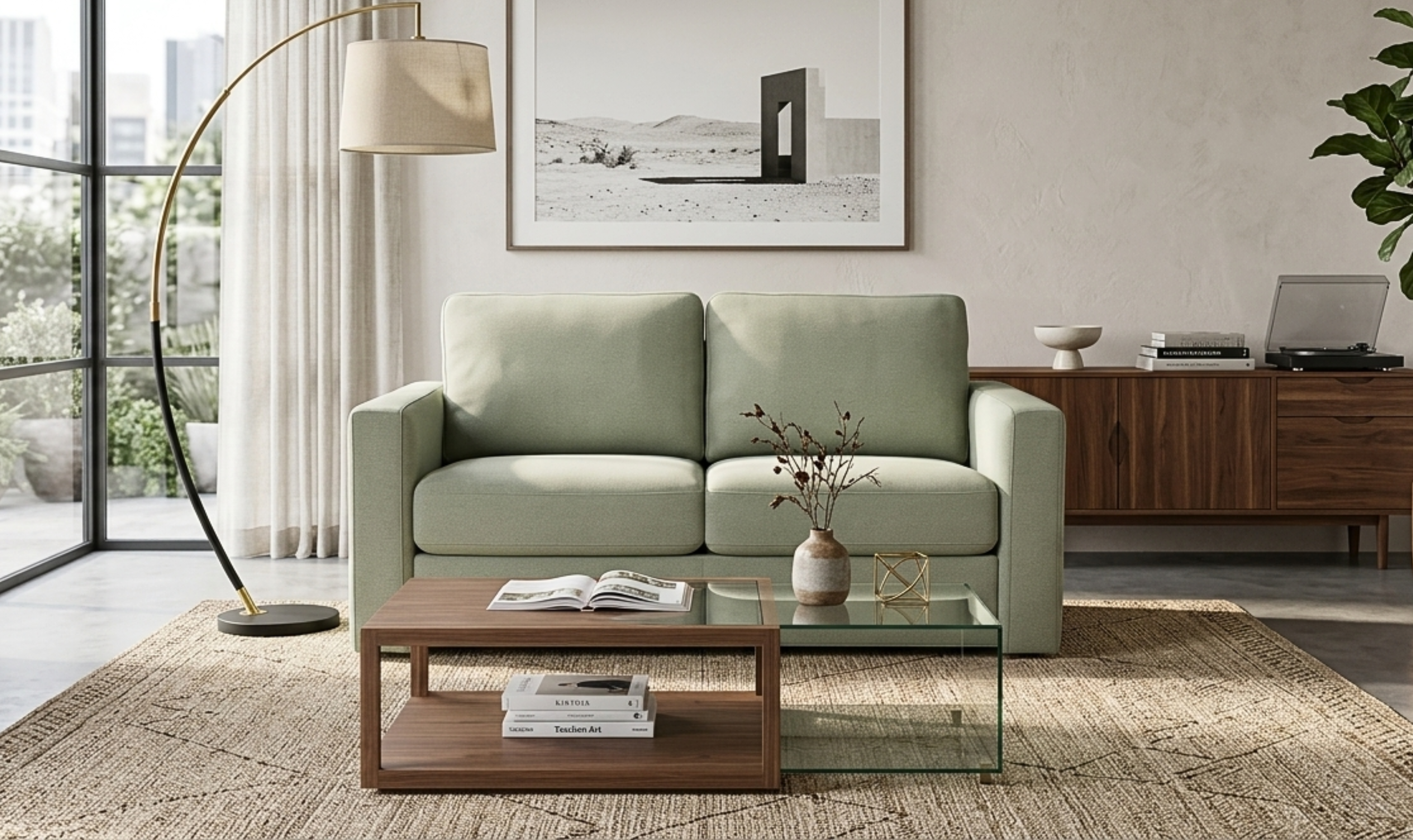 American Leather Clara Today Sleeper Sofa With Track Arms