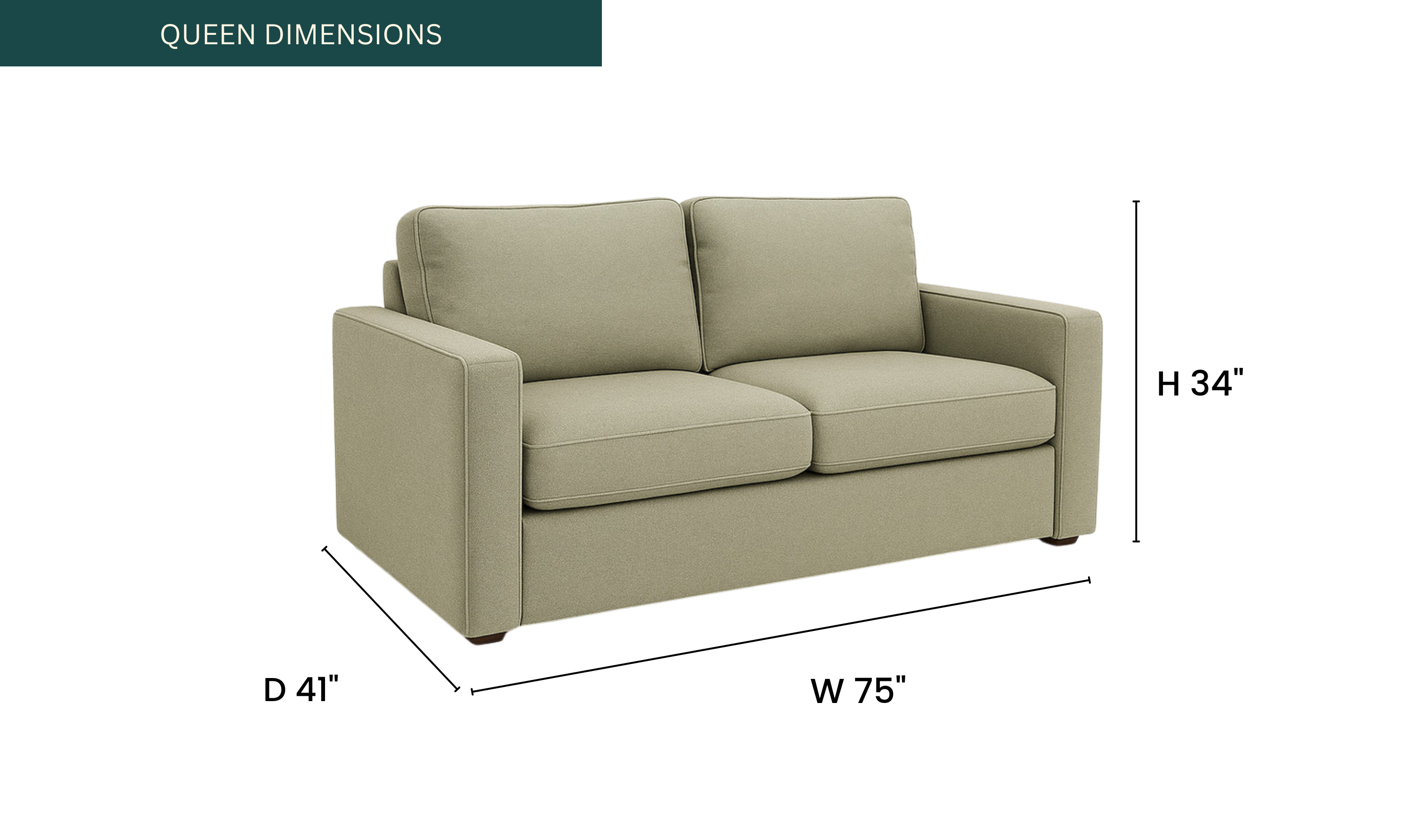 American Leather Clara Today Sleeper Sofa With Track Arms