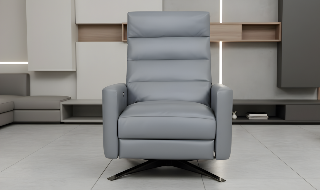 American Leather Comfort Air Echo Cirrus Extra Large Recliner Chair in Gray-jennifer