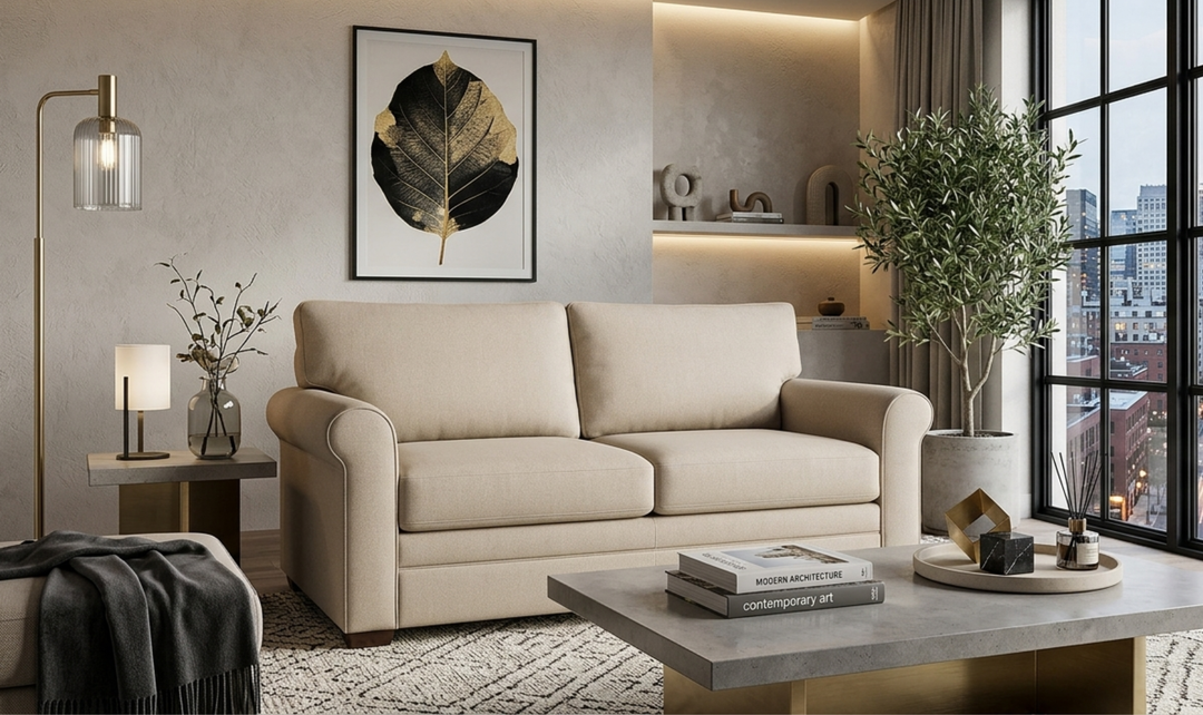 American Leather Gaines Today Sleeper Sofa With Roll Arms - Jennifer Furniture