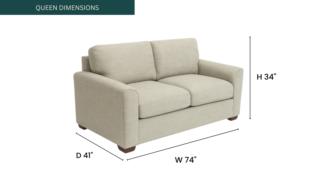 American Leather Klein Today Sleeper With Quarter Moon Arm Design - Jennifer Furniture