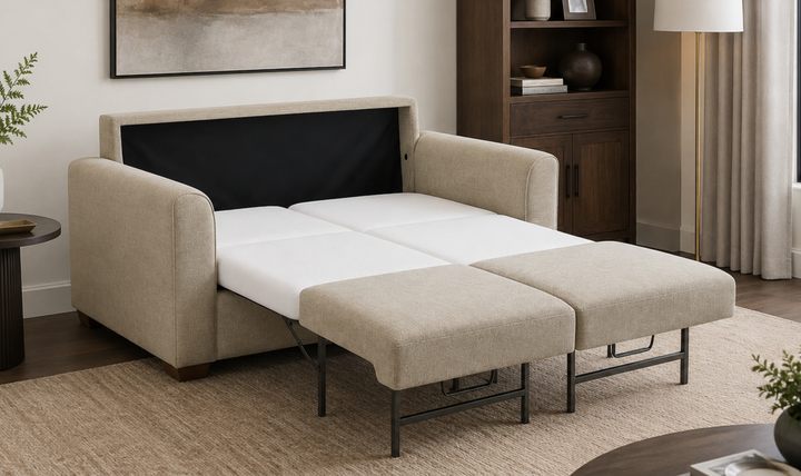 American Leather Klein Today Sleeper With Quarter Moon Arm Design - Jennifer Furniture
