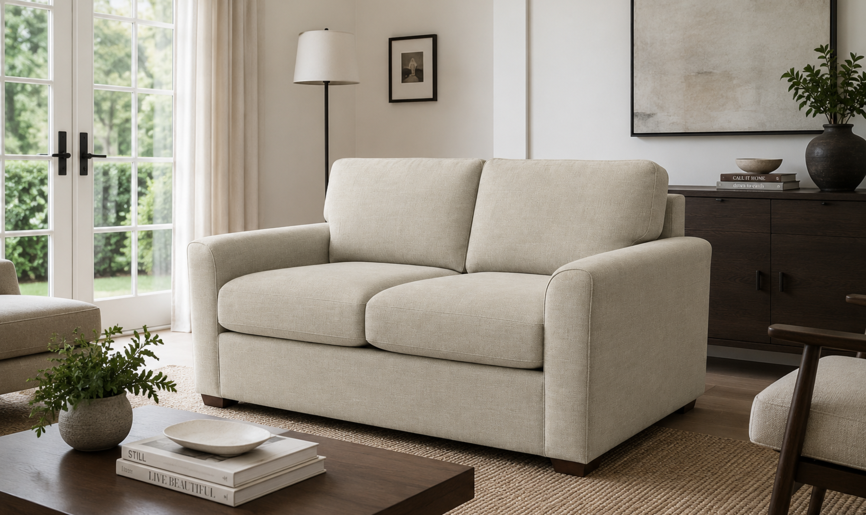 American Leather Klein Today Sleeper With Quarter Moon Arm Design - Jennifer Furniture