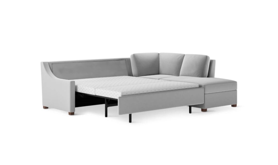 American Leather Perry Comfort Sectional Sleeper Sofa In Queen Size - Jennifer Furniture