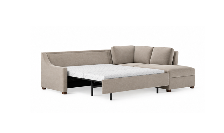 American Leather Perry Comfort Sectional Sleeper Sofa In Queen Size - Jennifer Furniture