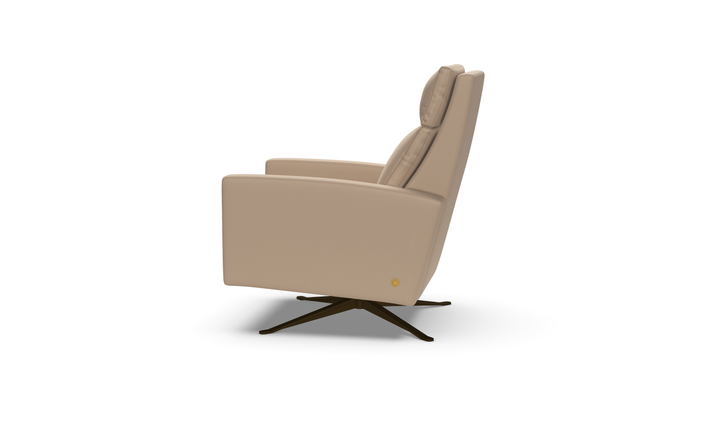 American Leather Recliners Simon Brown Swivel Reclining Chair with USB Charging Port-Jennifer Furniture