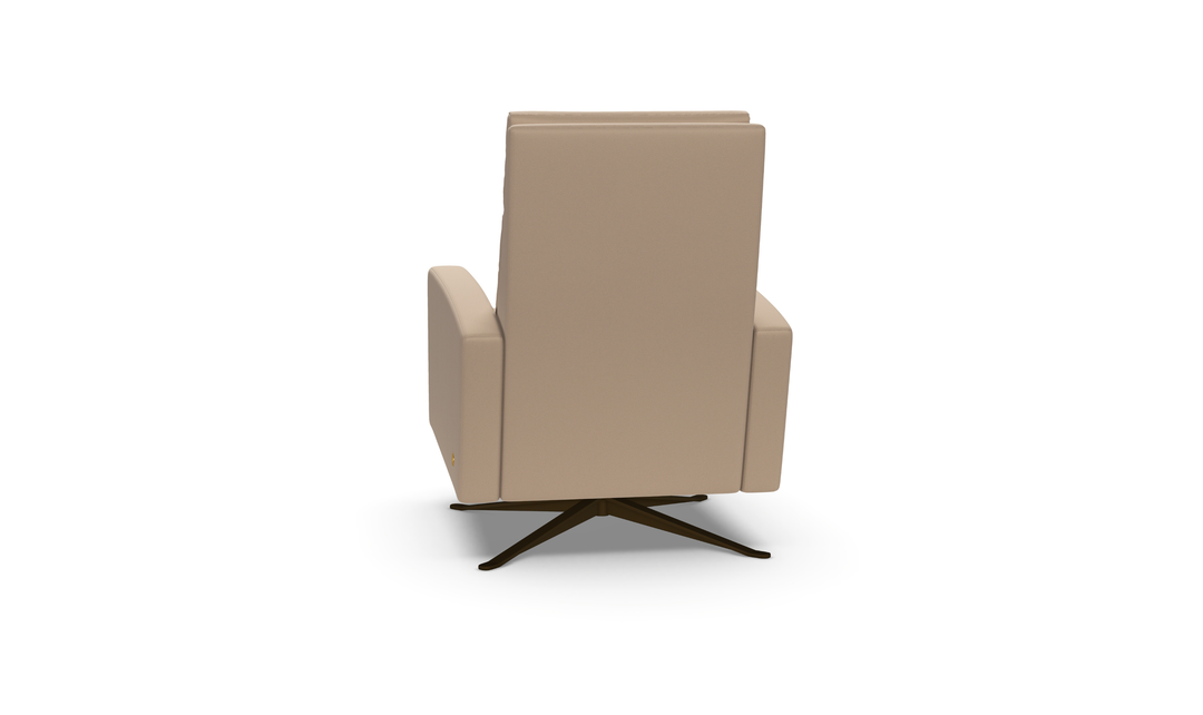 American Leather Recliners Simon Brown Swivel Reclining Chair with USB Charging Port-Jennifer Furniture