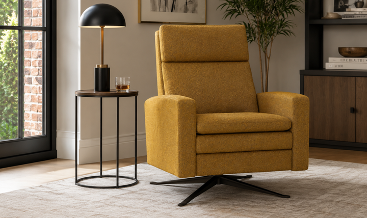 American Leather Simon Swivel Reclining Chair - Jennifer Furniture