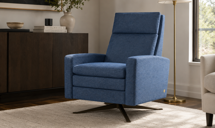American Leather Simon Swivel Reclining Chair - Jennifer Furniture