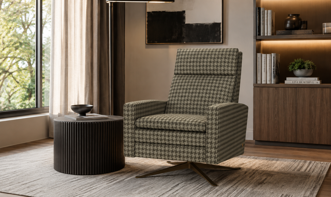 American Leather Simon Swivel Reclining Chair - Jennifer Furniture