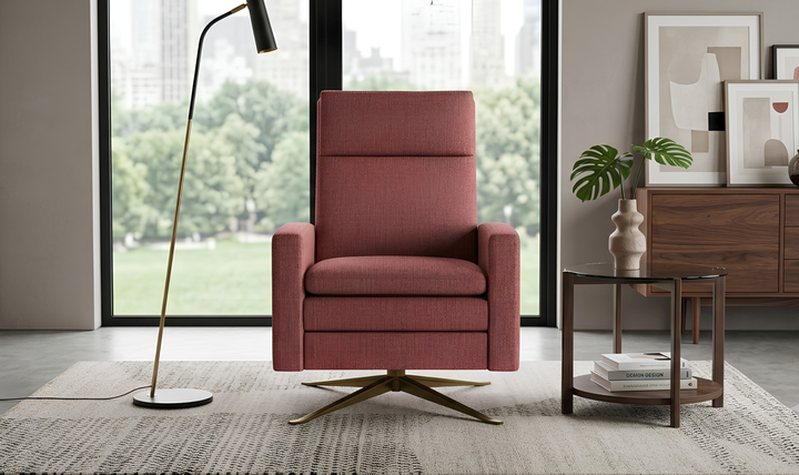 American Leather Simon Swivel Reclining Chair - Jennifer Furniture