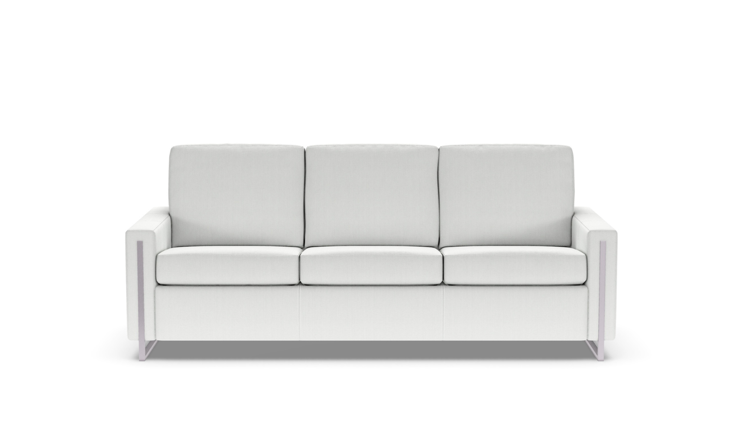 American Leather Sulley White 3-seater Full Size Sleeper with Track Arms