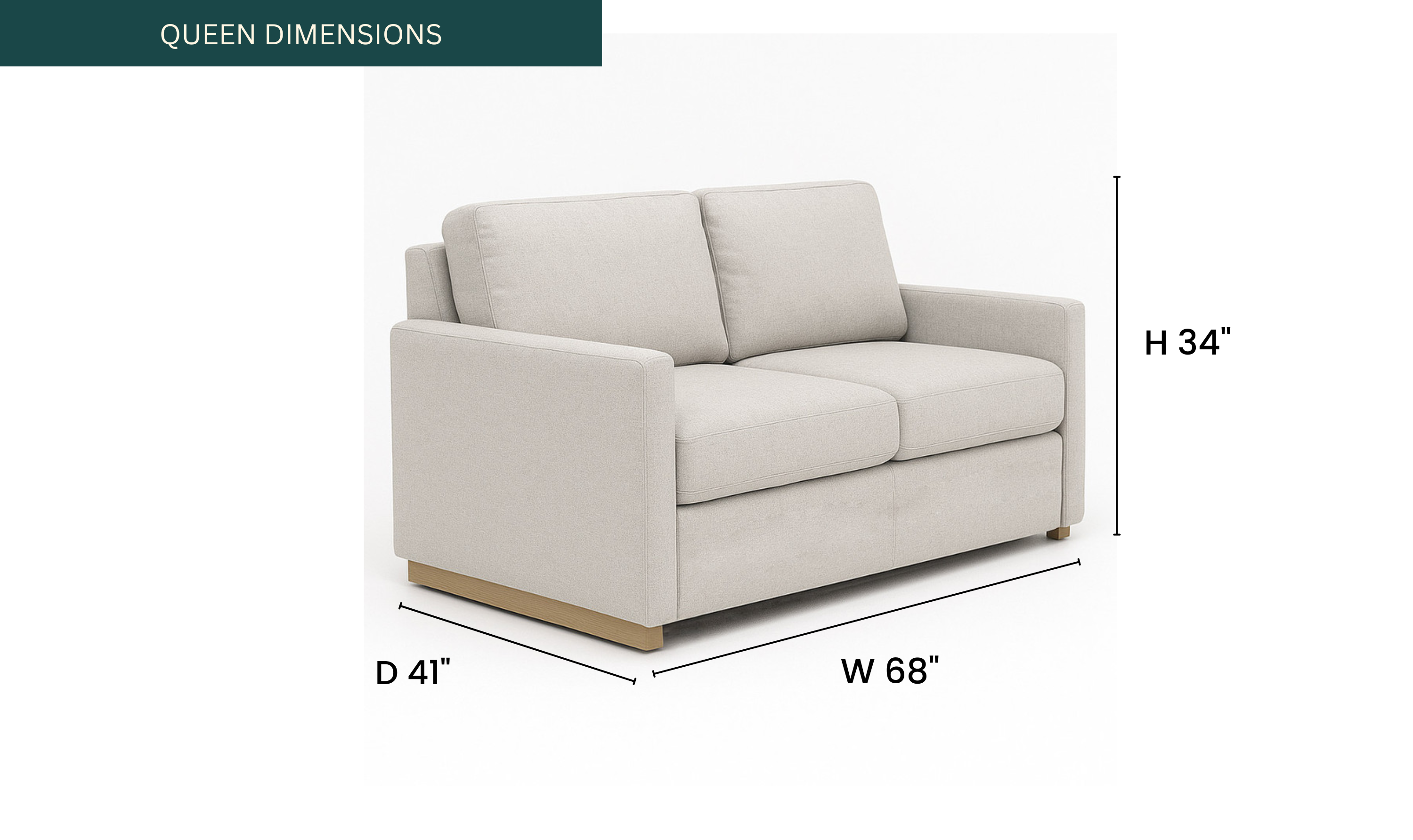American Leather Today Sleeper Pearson Sleeper With Sleek Track Arms - Jennifer Furniture