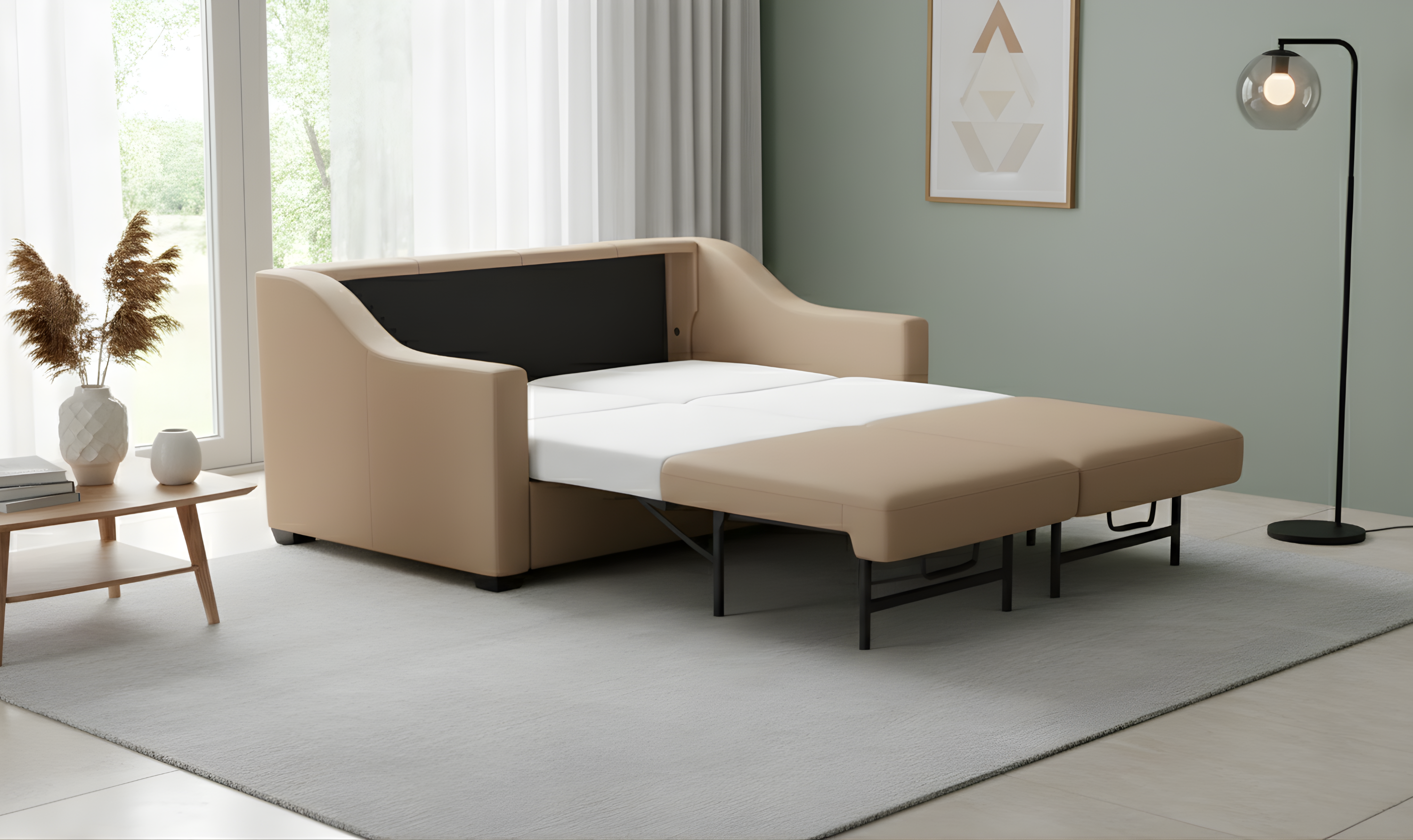 American Leather Today Sleeper Alora With Slope Arms