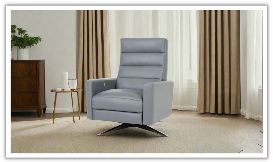 American Leather Cirrus Comfort Air Echo Extra Large Recliner Chair in Gray