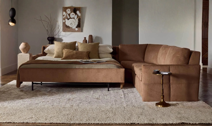American Leather Comfort Sleeper Bentley Fabric Sectional Sleeper Sofa