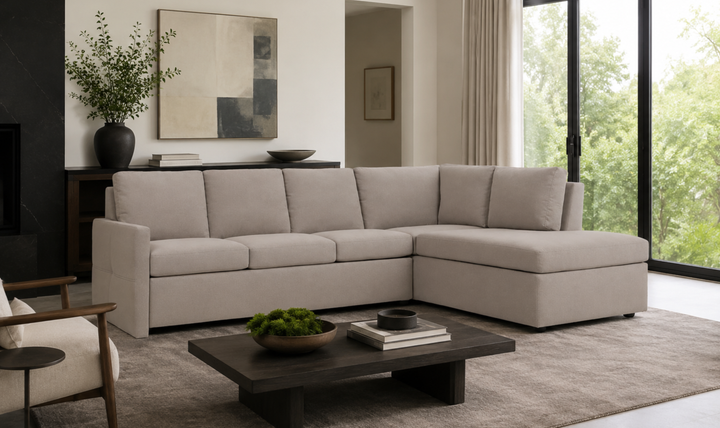 American Leather Comfort Sleeper Bentley Fabric Sectional Sleeper Sofa