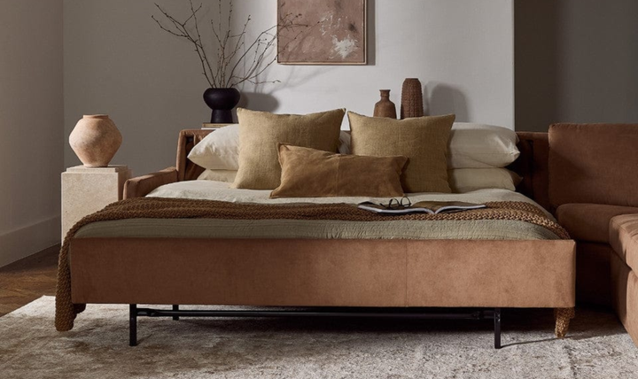 American Leather Comfort Sleeper Bentley Fabric Sectional Sleeper Sofa