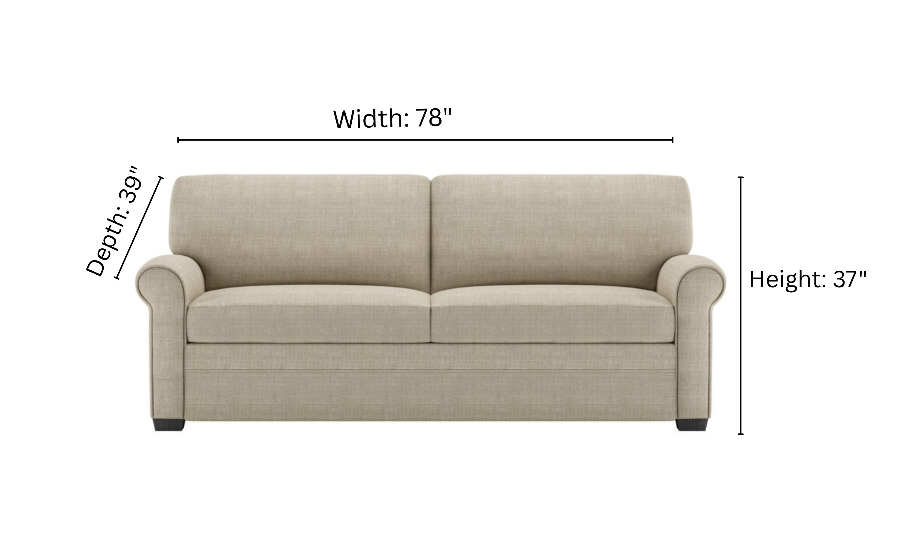 American Leather Comfort Sleeper Gaines Fabric Sleeper Sofa