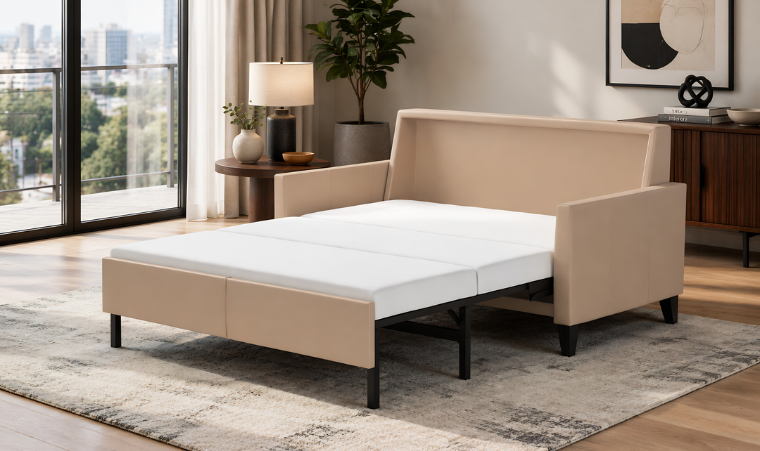 American Leather Comfort Sleeper Harris With High Wood Leg - Jennifer Furniture