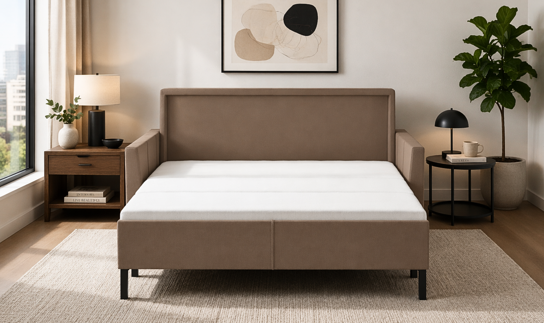 American Leather Comfort Sleeper Harris With High Wood Leg - Jennifer Furniture