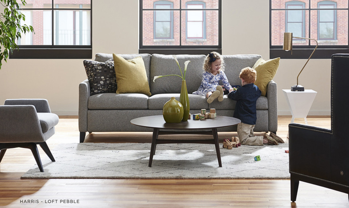 American Leather Comfort Sleeper Harris With High Wood Leg - Jennifer Furniture