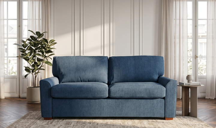 American Leather Comfort Sleeper Klein With Quarter Moon Arm Design