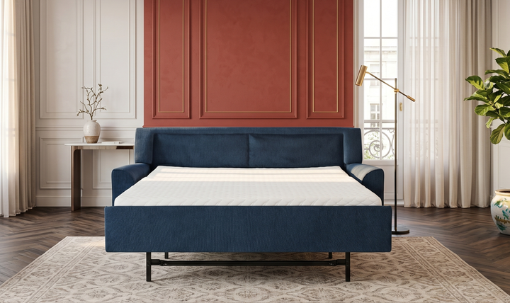 American Leather Comfort Sleeper Klein With Quarter Moon Arm Design