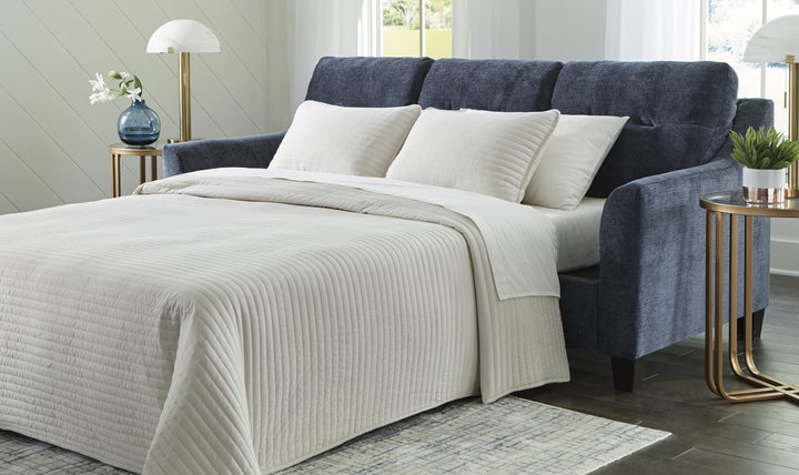 Amity Bay Queen Sofa Chaise Sleeper with Memory Foam Mattress-Jennifer Furniture