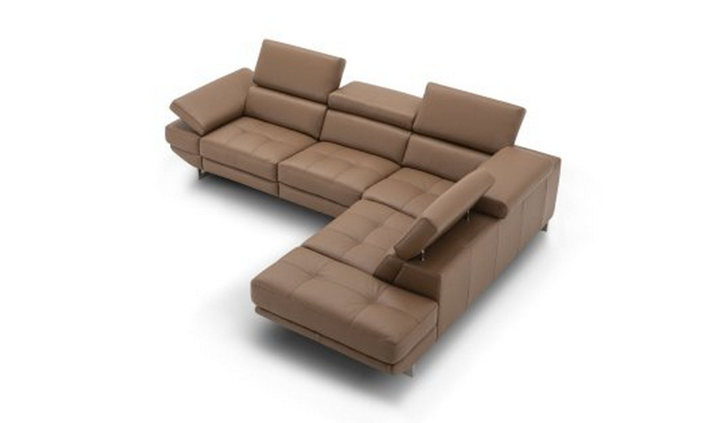 Annalaise Leather 5-Seater Recliner Sectional Sofa