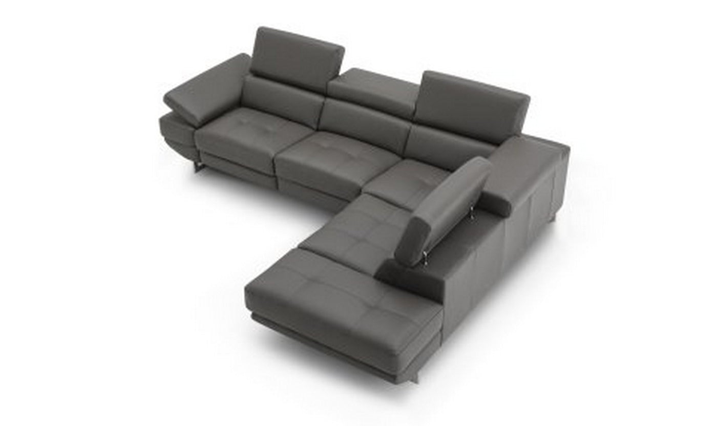 Annalaise Leather 5-Seater Recliner Sectional Sofa