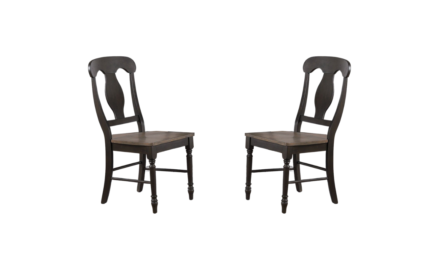 Antiqued Grey Stone Black Stone Napoleon Back 5-Piece Bella Dining Se-jennifer furniture