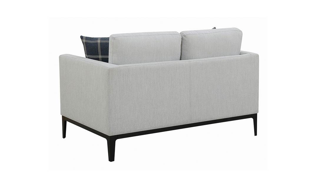 Apperson Loveseat in Grey: Modern Elegance and Plush Comfort