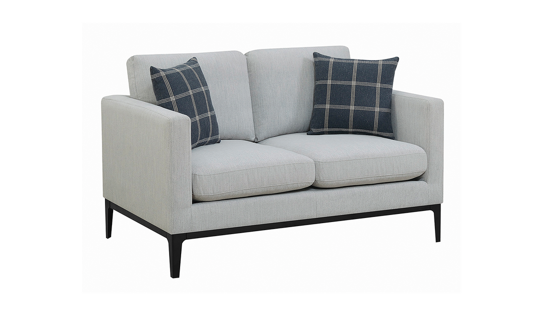 Apperson Loveseat in Grey: Modern Elegance and Plush Comfort