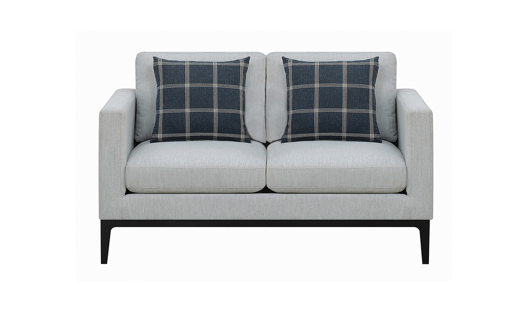 Apperson Loveseat in Grey: Modern Elegance and Plush Comfort