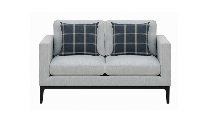 Apperson Loveseat in Grey: Modern Elegance and Plush Comfort