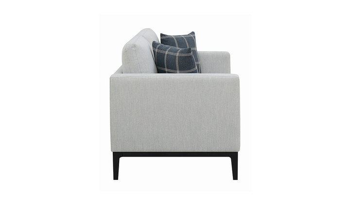 Apperson Loveseat in Grey: Modern Elegance and Plush Comfort