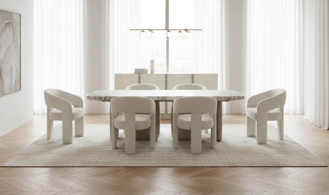 Arcadia Extendable Dining Table Set With Monolithic Legs-jennifer furniture
