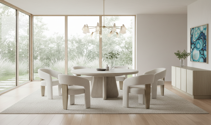 Arcadia Extendable Dining Table Set With Monolithic Legs-jennifer furniture