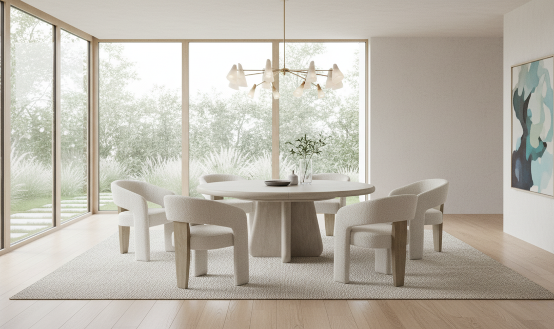 Arcadia Extendable Dining Table Set With Monolithic Legs-jennifer furniture
