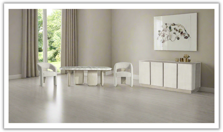 Arcadia Extendable Dining Table Set With Monolithic Legs-Jennifer Furniture