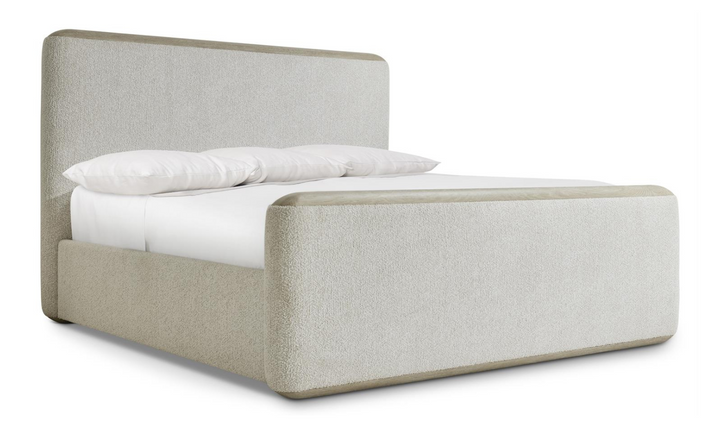 Arcadia Upholstered Panel Bedroom Set In Light Gray-Jennifer Furniture