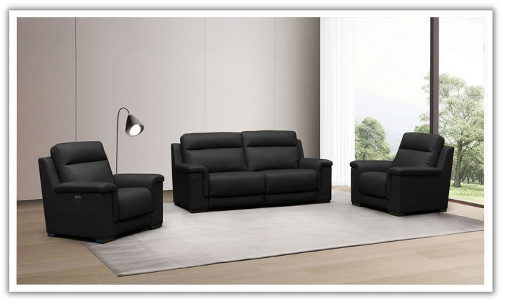 Klaussner Dakota 2 Seater Power Recliner Loveseat in Black
