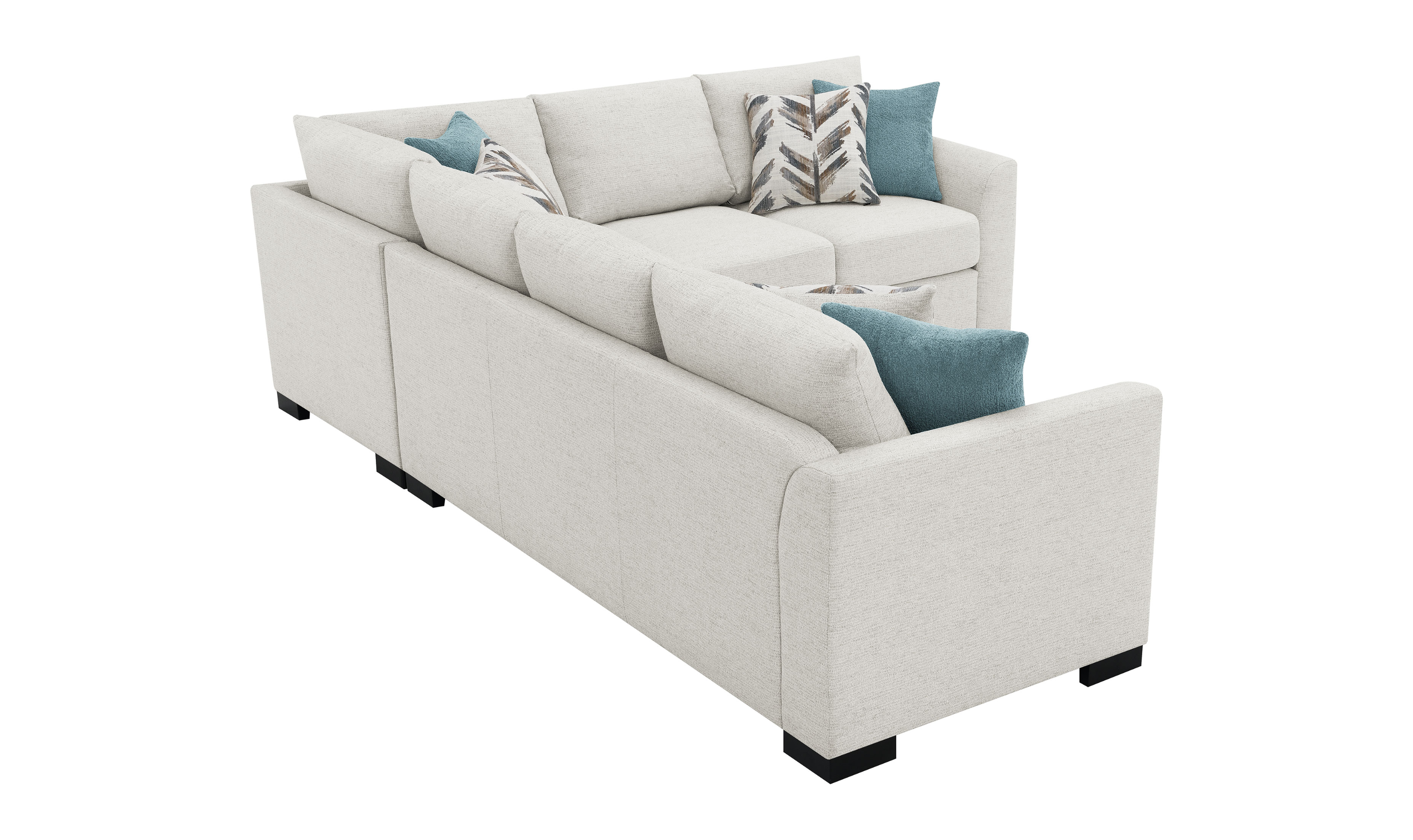Modern Heritage Ashford Chenille Sleeper Sectional Sofa - Jennifer Furniture