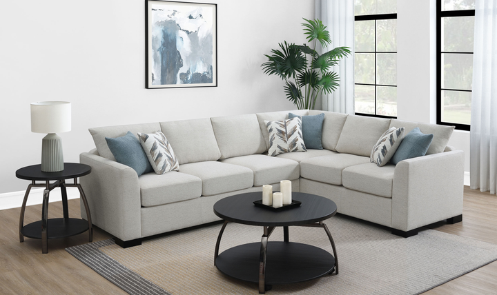 Modern Heritage Ashford Chenille Sleeper Sectional Sofa - Jennifer Furniture