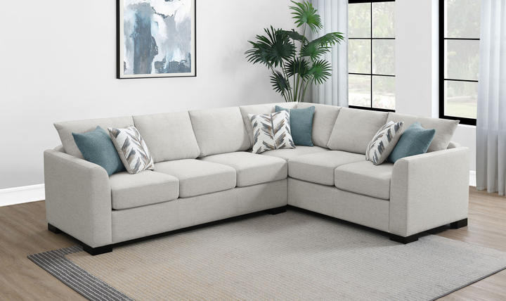 Modern Heritage Ashford Chenille Sleeper Sectional Sofa - Jennifer Furniture
